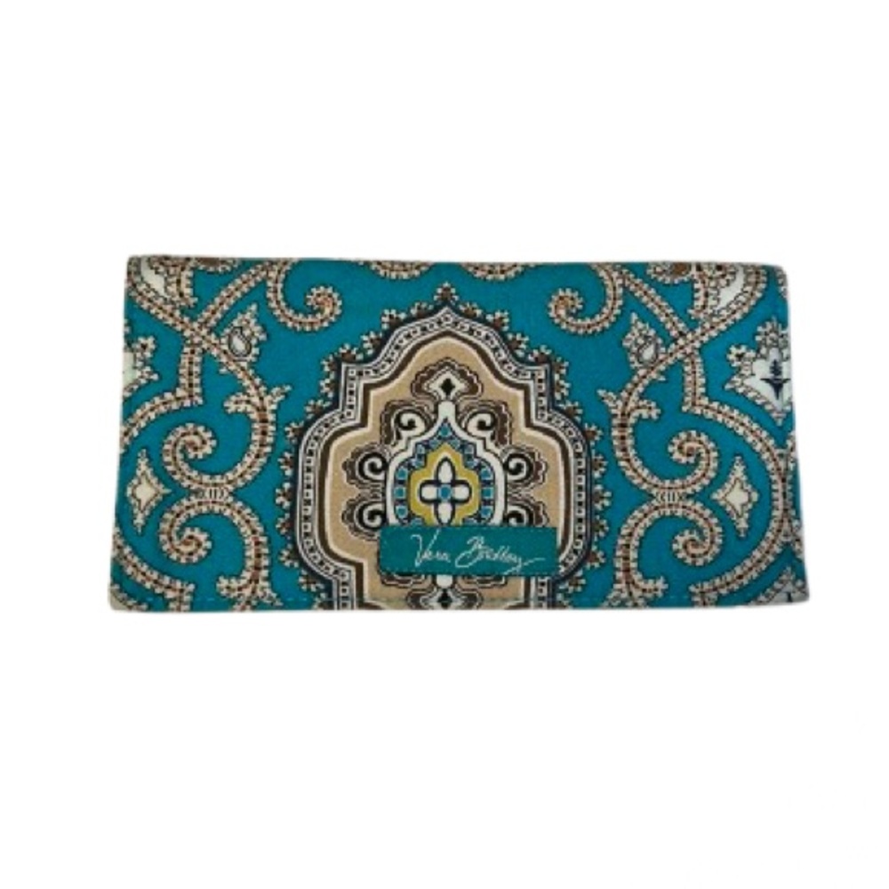 Vera Bradley Totally Turquoise Checkbook Cover Retired Pattern RARE